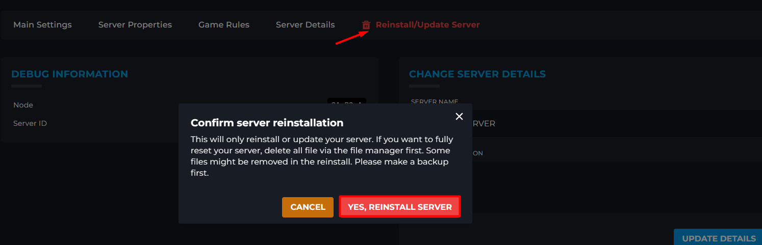Settings Page